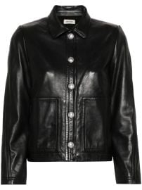 Zadig&Voltaire Litchi Leather Jacket | Black | FARFETCH at Farfetch